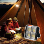 Arenzza portable solar work light with four adjustable lighting modes, ideal for tools and garden tasks in outdoor settings.