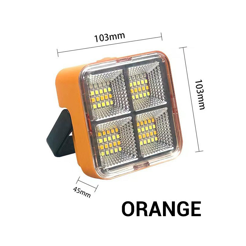Arenzza portable solar work light with four lighting modes, featuring a durable design for tools and garden tasks.