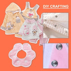 Arenzza metal snap buttons with fastener pliers tool kit for fabric and craft projects, featuring various snap button components and pliers.