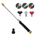 Arenzza high-pressure water gun with three nozzles, made of durable aluminium alloy, ideal for gardening and cleaning tasks.