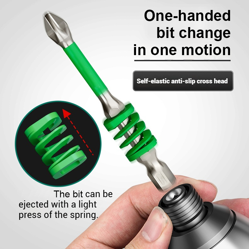 Arenzza anti-slip magnetic Phillips screwdriver bit with spring, designed for tools and gardening applications.