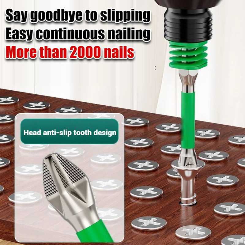 Arenzza anti-slip magnetic Phillips screwdriver bit with spring, designed for precision fastening in tools and garden applications.