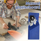 Arenzza hand plane gypsum board cutting tool for precise drywall trimming, shown on a workbench with gypsum boards.