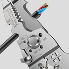 Arenzza multifunctional folding wire strippers with built-in voltage tester, versatile tool for electrical work and wire cutting.