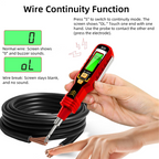Arenzza non-contact voltage tester with LCD display, handheld electrical testing tool for detecting live wires safely.