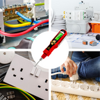 Arenzza non-contact voltage tester with LCD display, handheld tool for detecting live wires in electrical testing and safety checks.
