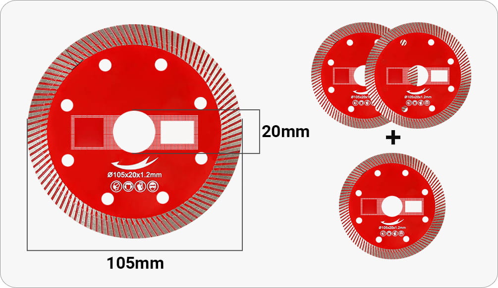 Arenzza ultra-thin master cutting disc for corrugated tiles, tool and garden equipment, shown in close-up on a white background.