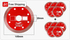 Arenzza ultra-thin master cutting disc for corrugated tiles, tool and garden equipment, shown in use with a close-up view.