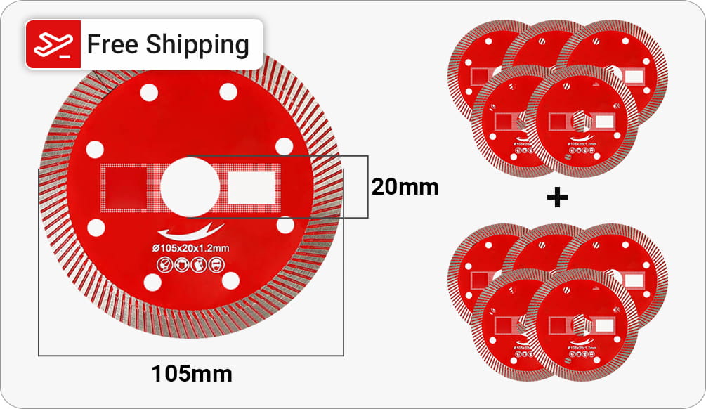 Arenzza ultra-thin master cutting disc for corrugated tiles, tool and garden equipment, shown in use with a close-up view.