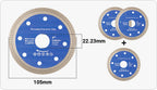 Arenzza ultra-thin master cutting disc for corrugated tiles, shown with sharp, durable blades designed for precise tile cutting in tools.