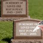 Arenzza tombstone marker pen for fading grave inscriptions, tools for graveyard restoration and headstone lettering.