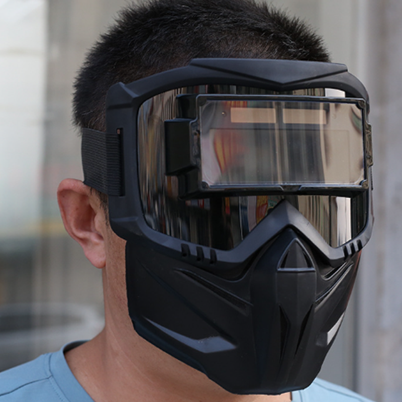 Arenzza auto-darkening welding mask with adjustable headgear and clear viewing window, designed for professional welding safety.