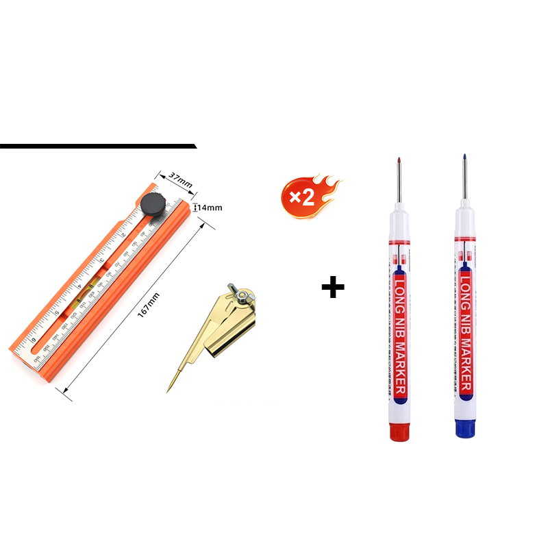 Arenzza multifunctional marking level ruler tool for precise measurements, shown with measurement markings and level bubble.