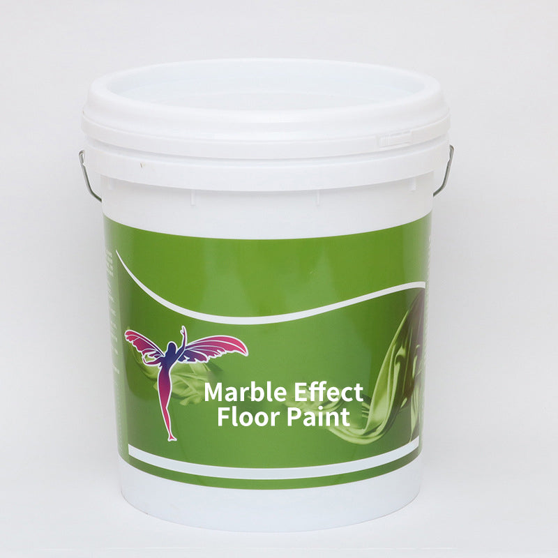 Arenzza marble-patterned mortar paint tube, suitable for indoor and outdoor walls and floors, in a tools and garden setting.