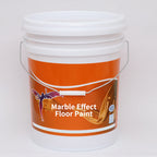 Marble-patterned mortar paint by Arenzza, suitable for indoor and outdoor walls and floors, in a tools and garden setting.