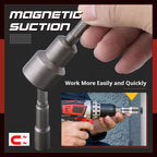 Set of 5 Arenzza magnetic hexagon nut driver bits for tools and garden use, shown with metal bits and magnetic tips.