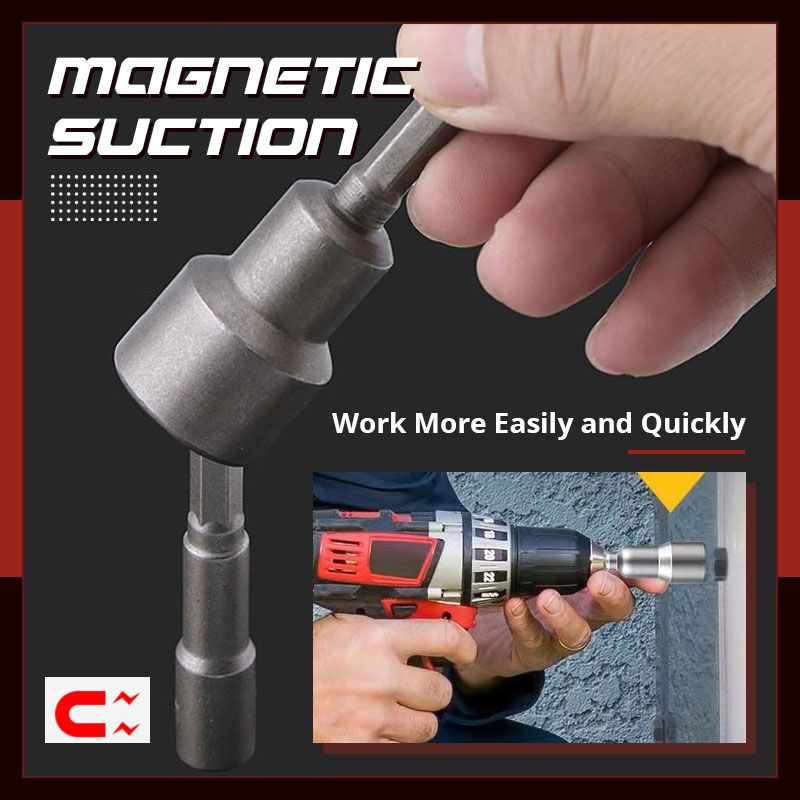 Set of 5 Arenzza magnetic hexagon nut driver bits for tools and garden use, shown with metal bits and magnetic tips.