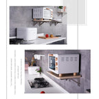 Arenzza instant fold multi-use bracket for kitchen or study, showing a sturdy, space-saving organizer in a compact, folded position.