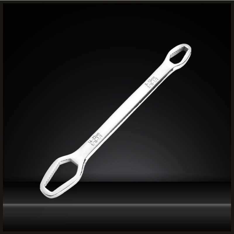 Arenzza double-sided wrench for tools and garden, showing its versatile design and sturdy metal construction.