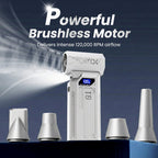 Arenzza portable high-speed fan dust blower showing a compact handheld tool with a nozzle for cleaning and dust removal.