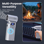 Arenzza portable high-speed fan dust blower showing a compact handheld tool for cleaning and dust removal in tools and garden projects.
