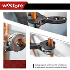 Arenzza 3-piece ratcheting tubing cutter set with metal handles and sharp blades for plumbing and home repair tasks.