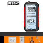 Arenzza USB rechargeable digital multimeter displaying a digital screen and measurement buttons, part of Tools & Garden category.