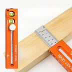 Arenzza multifunctional marking level ruler with measurement scales and bubble level for precise marking and leveling tasks.
