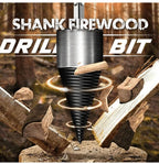 Arenzza hex shank firewood drill bit for tools and garden, shown in close-up with metal and wood textures.