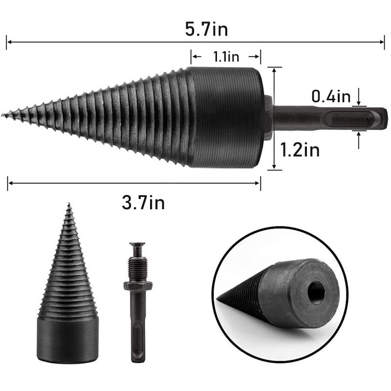 Arenzza hex shank firewood drill bit for tools and garden use, shown in a close-up image highlighting the hex shank and sharp cutting edge.
