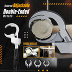 Arenzza double-headed adjustable universal key tool with metal handles, designed for versatile use in tools and garden tasks.
