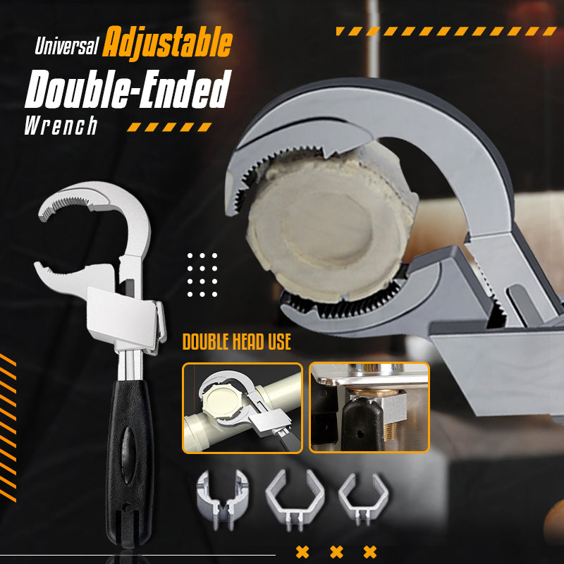 Arenzza double-headed adjustable universal key tool with metal handles, designed for versatile use in tools and garden tasks.
