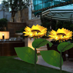 Arenzza sunflower solar lights with auto on/off, 14-hour glow, waterproof IP65 garden tools and outdoor lighting.