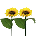 Arenzza sunflower solar lights with auto on/off, 14-hour glow, IP65 waterproof design for garden or outdoor decoration.