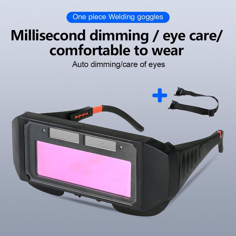 Arenzza auto dimming welding glasses with adjustable lenses for protection during welding tasks.