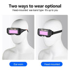 Arenzza auto dimming welding glasses with adjustable lenses, designed for protection during welding tasks in tools and garden work.