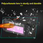 Arenzza auto dimming welding glasses with adjustable lenses and protective frame, designed for safe welding tasks.