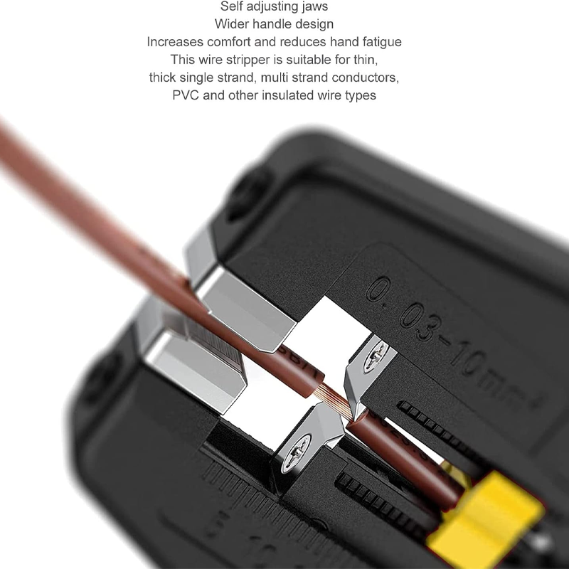 Arenzza professional electrician's wire stripping tool with ergonomic handle and adjustable blade for precise wire stripping.