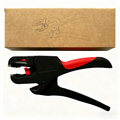 Arenzza professional electrician's wire stripping tool, handheld tool with adjustable blades for stripping electrical wires.