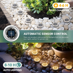 Aarenza 2-pack solar path lights for garden, with auto dusk-to-dawn feature, outdoor tools and garden accessories.