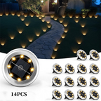 Aarenza 2-pack solar path lights for garden, auto dusk-to-dawn outdoor lighting, tools and garden product with solar-powered design