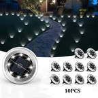 Aarenza 2-pack solar path lights for garden, auto dusk-to-dawn outdoor LED lights, black finish, designed for landscape lighting.