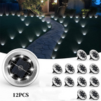 Aarenza 2-pack solar path lights for garden, auto dusk-to-dawn, outdoor tools and garden lighting, black finish, illuminated at dusk
