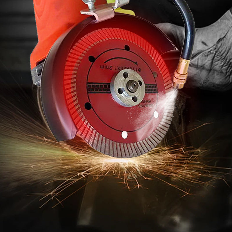 Arenzza dust remover water sprayer for cutting machines, tool used for cleaning and dust removal in garden and workshop settings.