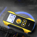 Arenzza metal detector wall stud scanner with a positioning hole, tool for detecting metal studs and pipes in walls.