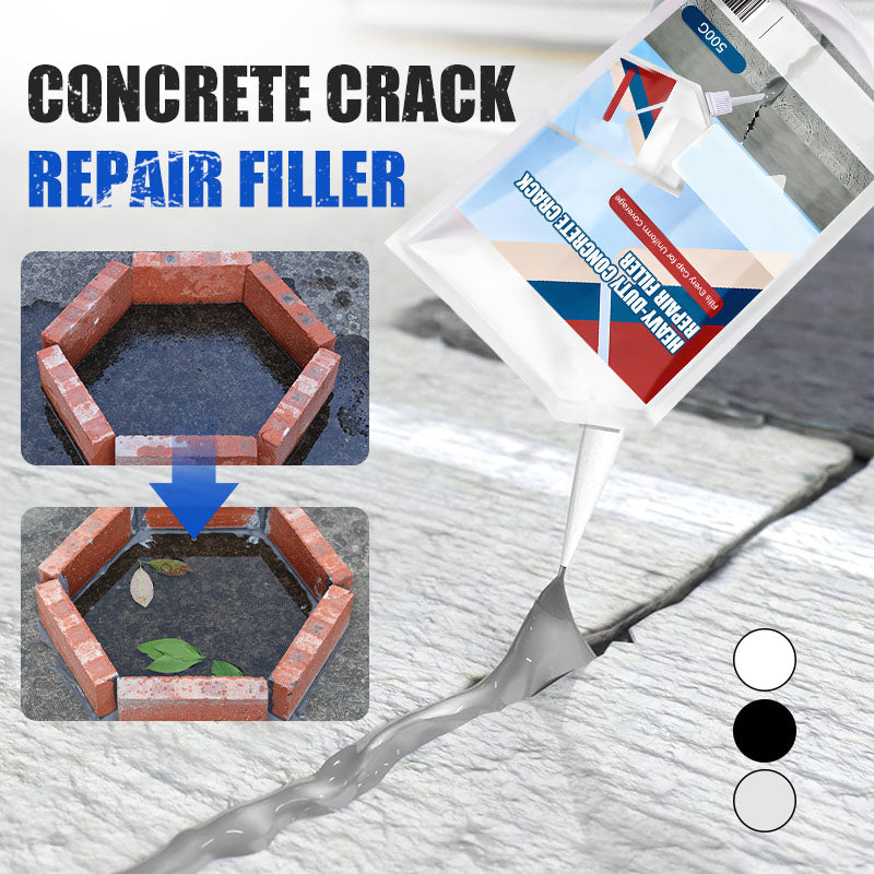 Arenzza heavy-duty concrete crack repair adhesive applied to a cracked concrete surface for durable sealing and repair.