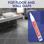 Arenzza Tile Marker Grout Pen in orange, designed for tools and garden use, with a close-up of the pen tip on a tiled surface.