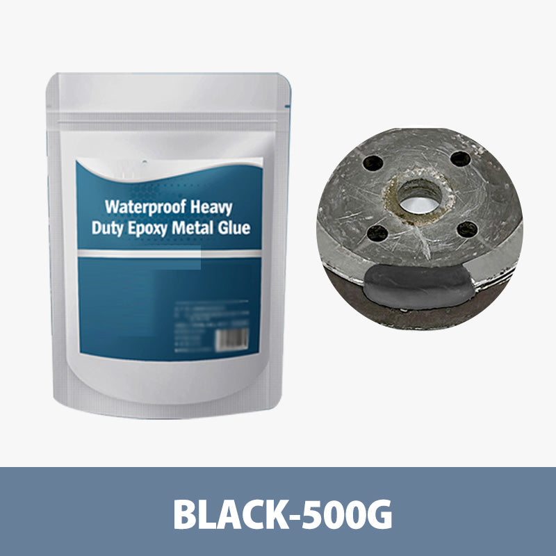 Arenzza waterproof heavy-duty epoxy metal glue tube, ideal for tools and garden repairs, shown in a close-up image.
