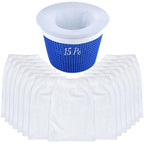 Arenzza pool skimmer socks for skimmer basket cleaning, durable mesh tool for filtering debris from pool skimmers.