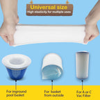 Arenzza pool skimmer socks for skimmer basket cleaning, durable tools and garden accessory for pool maintenance.